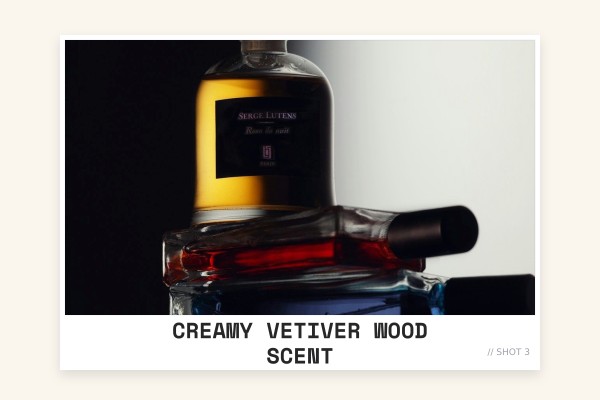 creamy vetiver wood scent