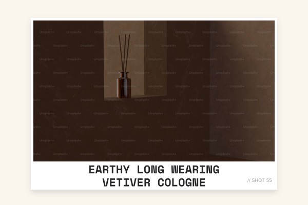 earthy long-wearing vetiver cologne