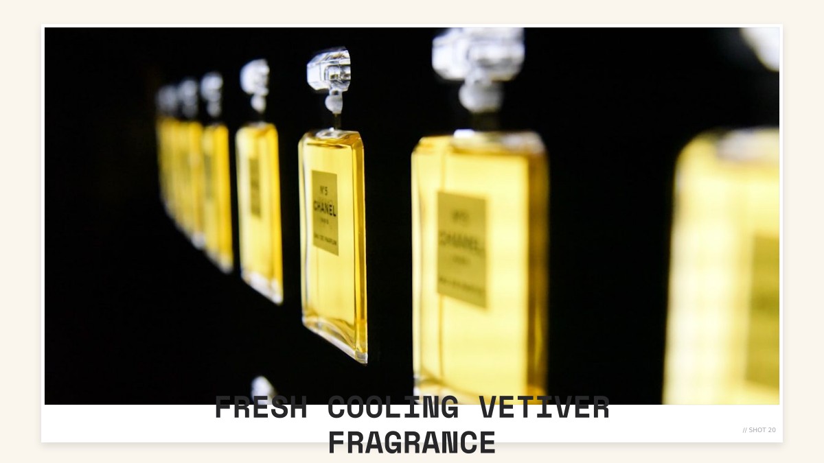 fresh cooling vetiver fragrance