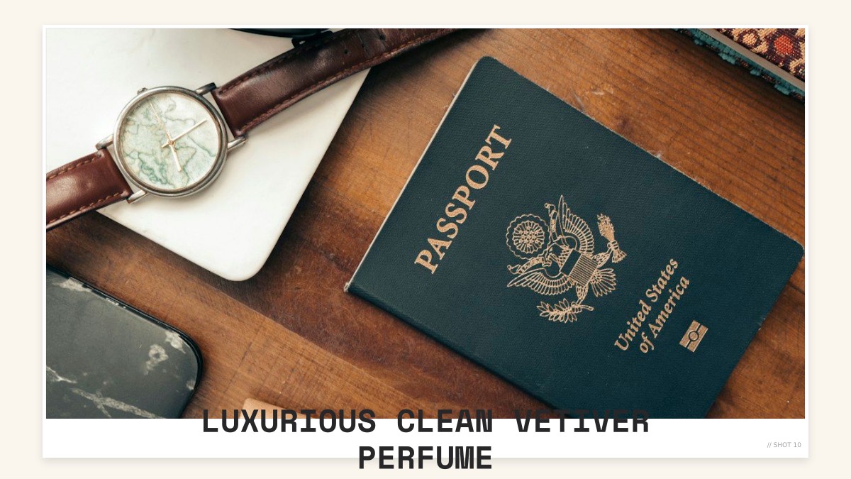 luxurious clean vetiver perfume