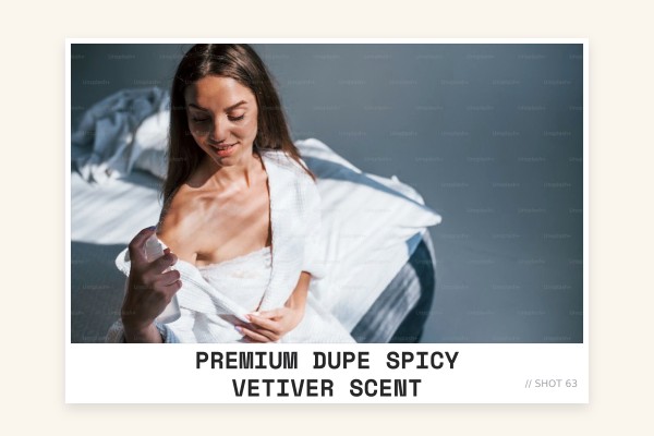 premium dupe spicy vetiver scent